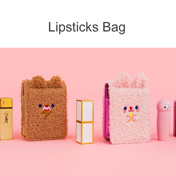 bentoy cartoon plush bear lipsticks bag with mirror women portable mini cosmetic bag lipsticks storage laser pu
bentoy cartoon plush bear lipsticks bag with mirror women portable mini cosmetic bag lipsticks storage laser pu