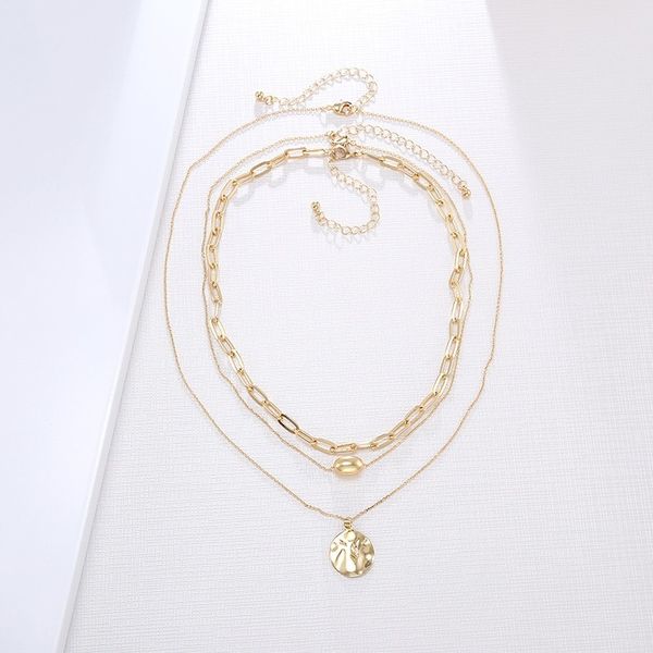 new fashion multi-layer crystal geometry gold color pendant necklace ladies retro charm necklace party jewelry accessories, Silver
new fashion multi-layer crystal geometry gold color pendant necklace ladies retro charm necklace party jewelry accessories, Silver