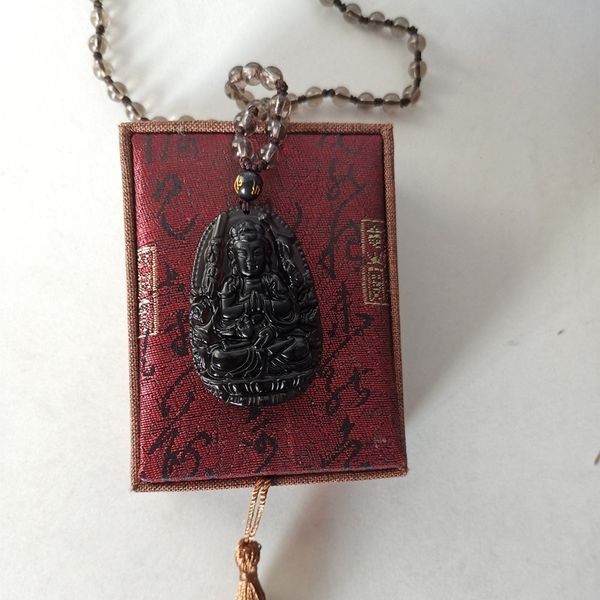 wholesale black obsidian necklace natural stone pendant crystal pillar lucky evil spirits transport women men fashion jewelry, Silver
wholesale black obsidian necklace natural stone pendant crystal pillar lucky evil spirits transport women men fashion jewelry, Silver