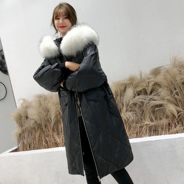 autumn winter real genuine leather jacket women clothes 2019 down coat korean vintage fur collar sheepskin coat zt2793, Black
autumn winter real genuine leather jacket women clothes 2019 down coat korean vintage fur collar sheepskin coat zt2793, Black
