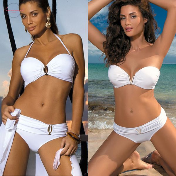 bikini push up solid swimsuit female bikinis string bathing suit women swimwear bandaeu v neck biquini bikini set, White;black
bikini push up solid swimsuit female bikinis string bathing suit women swimwear bandaeu v neck biquini bikini set, White;black