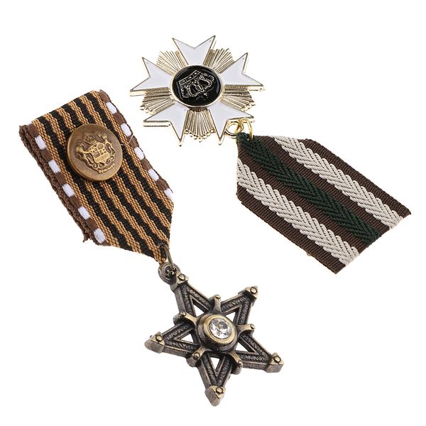 2 pieces elegant badge brooch medal pin for father husband christmas collar pin, Gray
2 pieces elegant badge brooch medal pin for father husband christmas collar pin, Gray