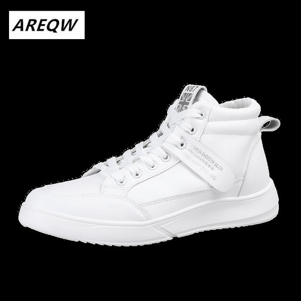 2020 spring and autumn new solid color leather casual shoes high to help solid color comfortable flat men's sports shoes, Black
2020 spring and autumn new solid color leather casual shoes high to help solid color comfortable flat men's sports shoes, Black