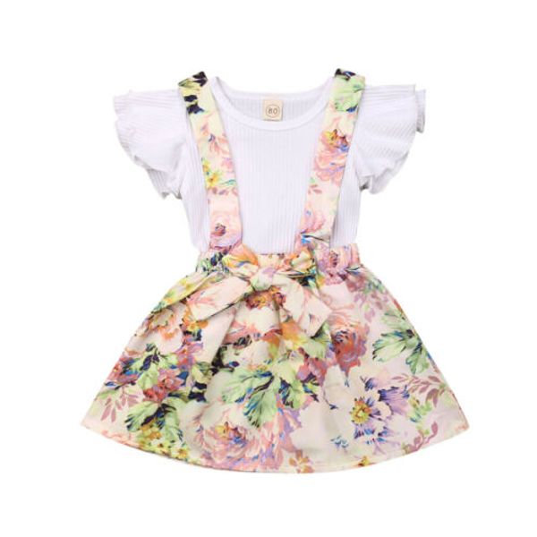 newborn kid baby girl cute clothes summer white sleeve t-shirts floral bow suspender skirts girl princess 2pcs set
newborn kid baby girl cute clothes summer white sleeve t-shirts floral bow suspender skirts girl princess 2pcs set