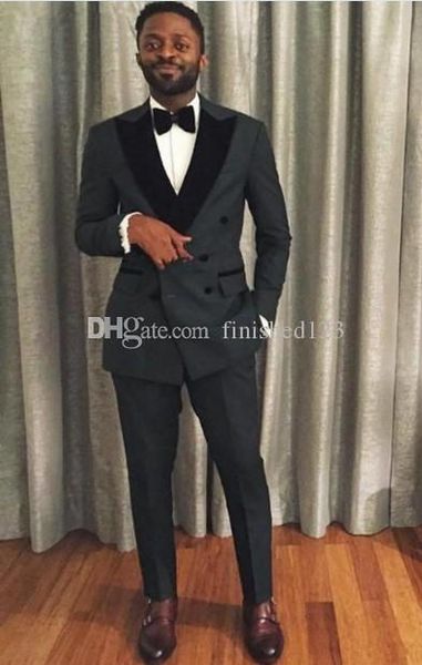 brand new double breasted charcoal gray wedding groom tuxedos peak lapel groomsmen mens dinner blazer suits (jacket+pants+tie) no:1735, Black;gray
brand new double breasted charcoal gray wedding groom tuxedos peak lapel groomsmen mens dinner blazer suits (jacket+pants+tie) no:1735, Black;gray
