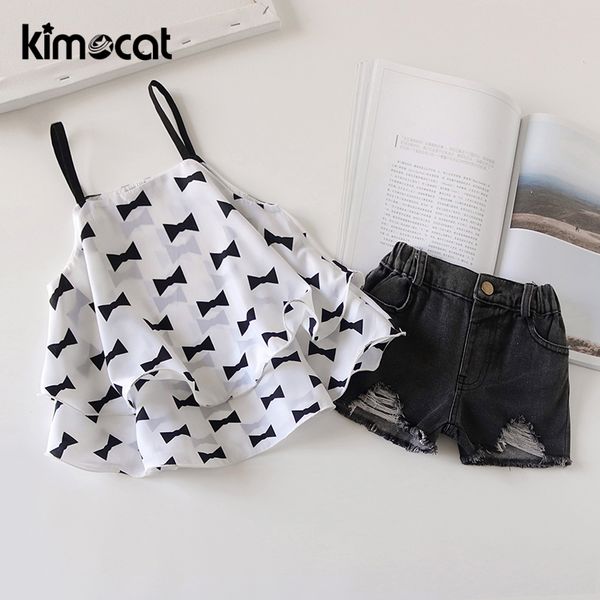 kimocat baby girl clothes summer outfits sleeveless girls print camisole + denim shorts infant children girls clothing set y200623, White
kimocat baby girl clothes summer outfits sleeveless girls print camisole + denim shorts infant children girls clothing set y200623, White