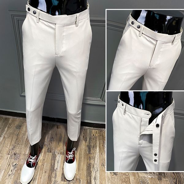 2020 summer mens dress pants business formal pants for men classic wedding suit casual slim fit trousers costume homme, White;black
2020 summer mens dress pants business formal pants for men classic wedding suit casual slim fit trousers costume homme, White;black