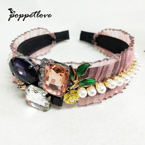 new leaves colorful rhinestone pearl flower hair hoop pink lace headband hairband for women girls bezel comfortable accessories, Golden;white
new leaves colorful rhinestone pearl flower hair hoop pink lace headband hairband for women girls bezel comfortable accessories, Golden;white