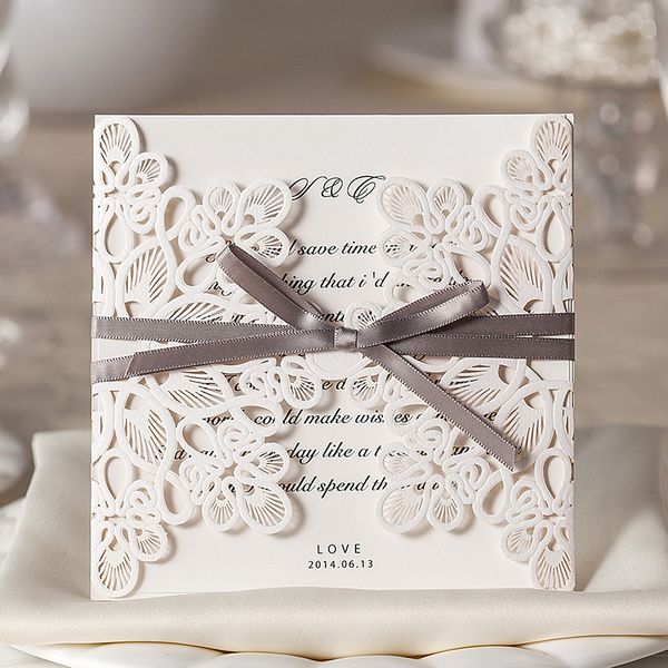 wishmade laser cut elegant wedding invitations with ribbon bowknot flower invitation cards for customizable 50pcs/lot
wishmade laser cut elegant wedding invitations with ribbon bowknot flower invitation cards for customizable 50pcs/lot