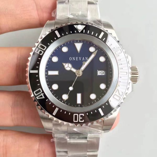 44mm mens watch deep ceramic bezel sea-dweller sapphire cystal stainless steel with glide lock clasp automatic mechanical mens watches, Slivery;brown
44mm mens watch deep ceramic bezel sea-dweller sapphire cystal stainless steel with glide lock clasp automatic mechanical mens watches, Slivery;brown