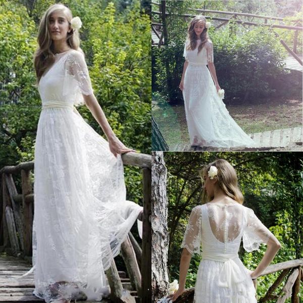 new romantic bohemian beach lace wedding dresses elegant plus size floor length boho wedding bridal gown vestidos de noiva cheap, White
new romantic bohemian beach lace wedding dresses elegant plus size floor length boho wedding bridal gown vestidos de noiva cheap, White