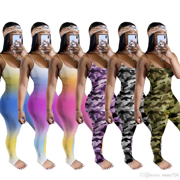 fashion gradient + camouflage print jumpsuits women multicolored spaghetti neck pleats nightclub rompers stretchy sports pants, Black;white
fashion gradient + camouflage print jumpsuits women multicolored spaghetti neck pleats nightclub rompers stretchy sports pants, Black;white