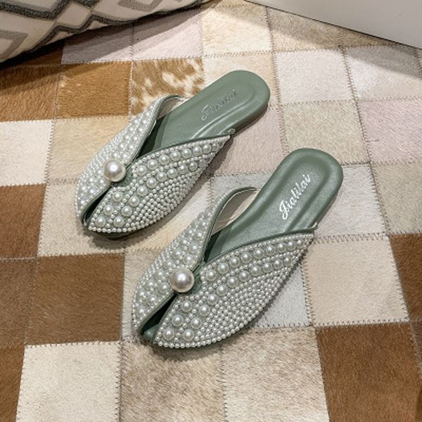 slipper female 2020 summer new fashion versatile flat bottom web celebrity cool slipper lazy person pearl slippers outside wear, Black
slipper female 2020 summer new fashion versatile flat bottom web celebrity cool slipper lazy person pearl slippers outside wear, Black