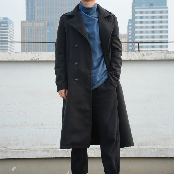 dihope retro blends winter coat men long trench casual brown warm wool coat streetwear trench jacket outerwear blends 2019, Black
dihope retro blends winter coat men long trench casual brown warm wool coat streetwear trench jacket outerwear blends 2019, Black
