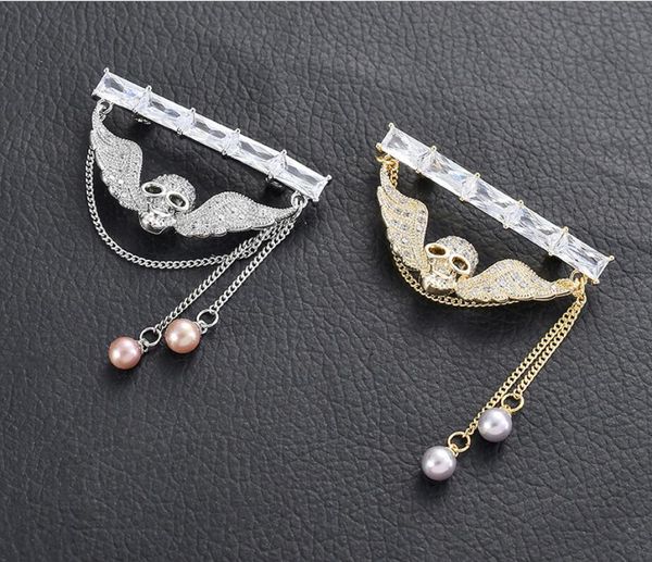women's new selling designer personality creative punk hip-hop diamond crystal pearl skull fashion fashion brooch accessories, Gray
women's new selling designer personality creative punk hip-hop diamond crystal pearl skull fashion fashion brooch accessories, Gray