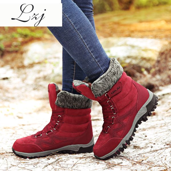 lzj 2019 new women boots leather suede winter boots shoes woman keep warm waterproof snow botas mujer 35-42, Black
lzj 2019 new women boots leather suede winter boots shoes woman keep warm waterproof snow botas mujer 35-42, Black