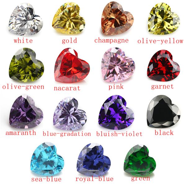 wholesale fashion 30 pcs/ bag 10*10 mm mix color heart faceted cut shape 5a loose cubic zirconia beads for jewelry diy, Black
wholesale fashion 30 pcs/ bag 10*10 mm mix color heart faceted cut shape 5a loose cubic zirconia beads for jewelry diy, Black