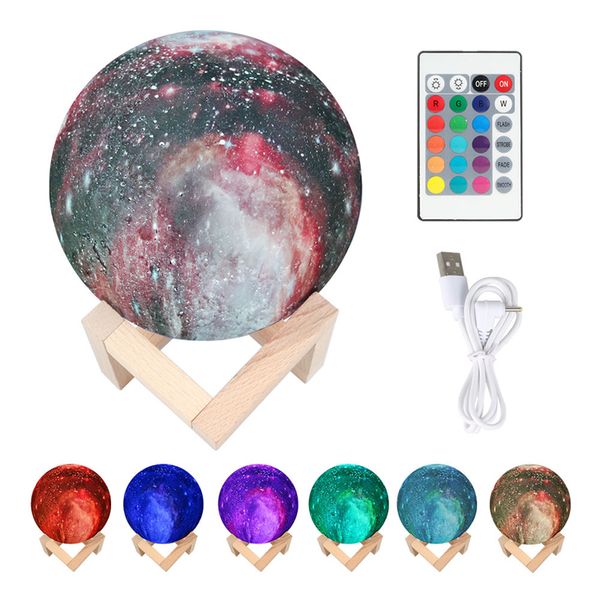 3D печати Starry Sky Moon Planet Lamp 7 Изменение цвета Rechargable Moon Night Light Touch переключатель Лампа
3D печати Starry Sky Moon Planet Lamp 7 Изменение цвета Rechargable Moon Night Light Touch переключатель Лампа
