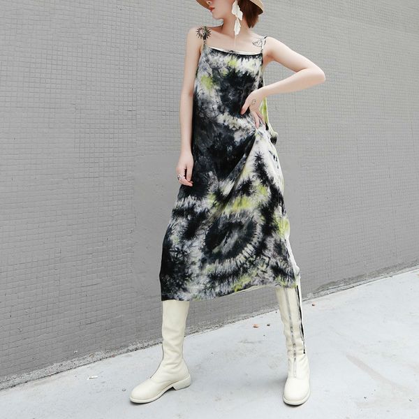 2019 new spring summer spaghetti strap pattern printed drawstring irregular temperament dress women fashion tide a881, Black;gray
2019 new spring summer spaghetti strap pattern printed drawstring irregular temperament dress women fashion tide a881, Black;gray