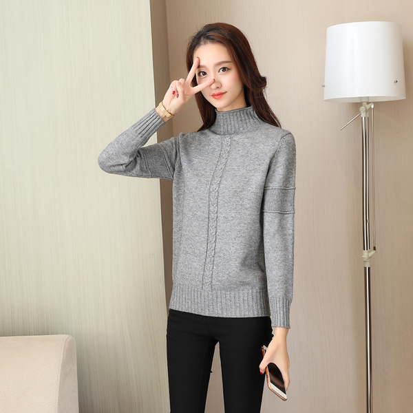 women half turtleneck knitting sweater autumn winter casual long sleeve pullovers 2020 korean fashion solid color loose 3xl, White;black
women half turtleneck knitting sweater autumn winter casual long sleeve pullovers 2020 korean fashion solid color loose 3xl, White;black