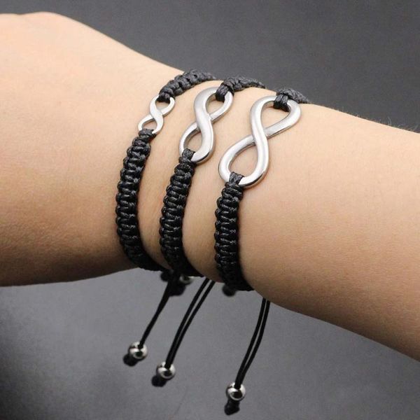 adjustable braided stainless steel eight-character lucky couple rope string infinity bracelet for women men lovers jewelry gifts, Golden;silver
adjustable braided stainless steel eight-character lucky couple rope string infinity bracelet for women men lovers jewelry gifts, Golden;silver