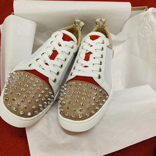 stylish spikes red bottom sneakers shoes for men,women red sole skateboarding luxury party wedding outdoor trainers eu:35-47, Black
stylish spikes red bottom sneakers shoes for men,women red sole skateboarding luxury party wedding outdoor trainers eu:35-47, Black