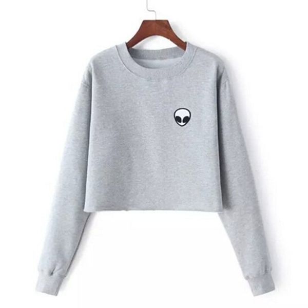 womens designer thickened sweater alien print long sleeve sweater navel short plus velvet jacket women, Black
womens designer thickened sweater alien print long sleeve sweater navel short plus velvet jacket women, Black