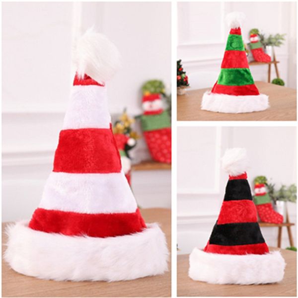 high-end double-layer plush christmas hat striped christmas party decorative cap personalized christmas hat t9i00112
high-end double-layer plush christmas hat striped christmas party decorative cap personalized christmas hat t9i00112