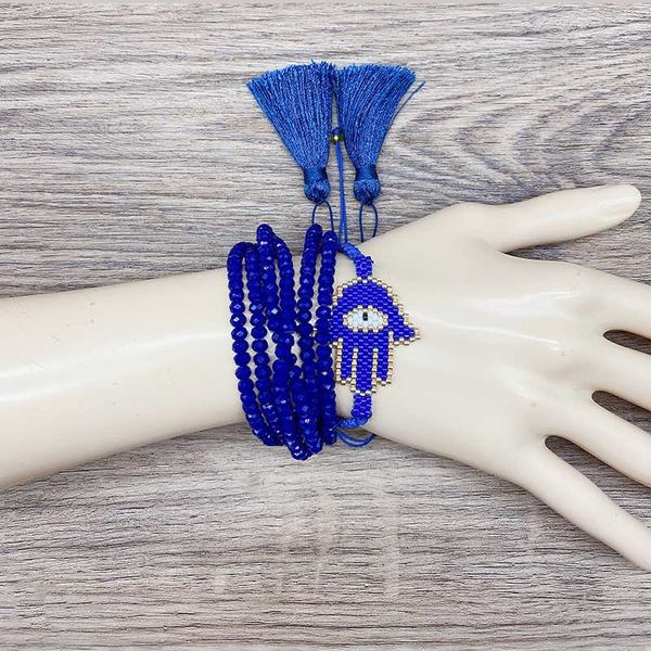 charm bracelets rttooas blue crystal hamsa fatima friendship bracelet women miyuki beads fashion female jewelry, Golden;silver
charm bracelets rttooas blue crystal hamsa fatima friendship bracelet women miyuki beads fashion female jewelry, Golden;silver