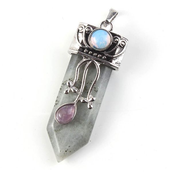 10 pcs leaf flower wrap sword shape labradorite stone pendant for gift silver plated amethyst crystal jewelr
10 pcs leaf flower wrap sword shape labradorite stone pendant for gift silver plated amethyst crystal jewelr
