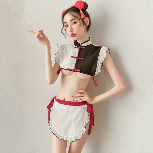 cheongsam classical wench qi pao suit lolita underwear hollow out women cosplay babydoll erotic lingerie sleepwear dress, Red;black
cheongsam classical wench qi pao suit lolita underwear hollow out women cosplay babydoll erotic lingerie sleepwear dress, Red;black