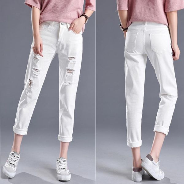 women's jeans ninth hole women loose turned edge pencil pants frayed design spring autumn travel casual solid shopping daily slim, Blue
women's jeans ninth hole women loose turned edge pencil pants frayed design spring autumn travel casual solid shopping daily slim, Blue