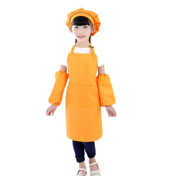 kids full apron bib set with pocket and hat sleeves craft kitchen chef cooking art children diy apparel
kids full apron bib set with pocket and hat sleeves craft kitchen chef cooking art children diy apparel