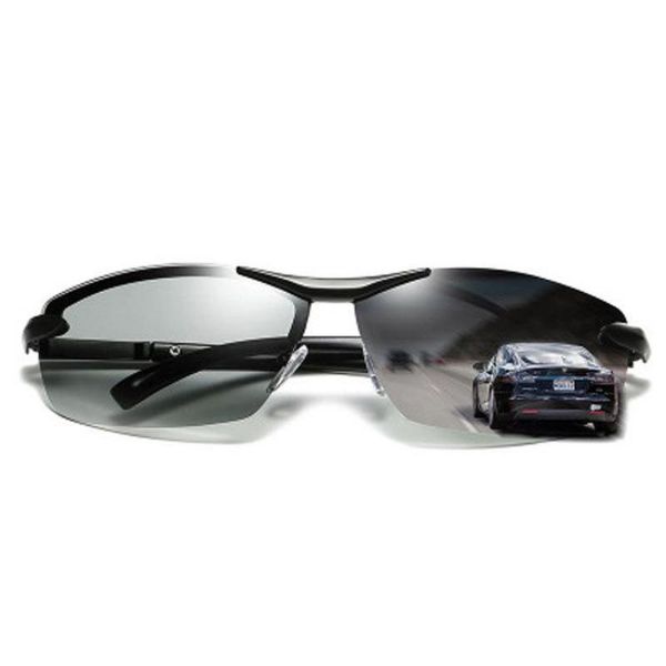 new men's polarized smart discoloration sunglasses fashion half-frame driver driving glasses, White;black
new men's polarized smart discoloration sunglasses fashion half-frame driver driving glasses, White;black