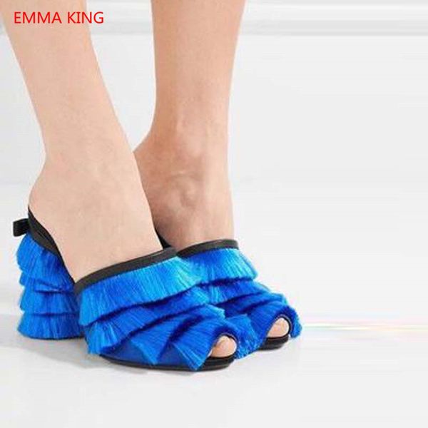 runway fashion women shoes tassel decor mule sandals slide slippers elegant ladies high heels shoes summer slippers size 35-42, Black
runway fashion women shoes tassel decor mule sandals slide slippers elegant ladies high heels shoes summer slippers size 35-42, Black