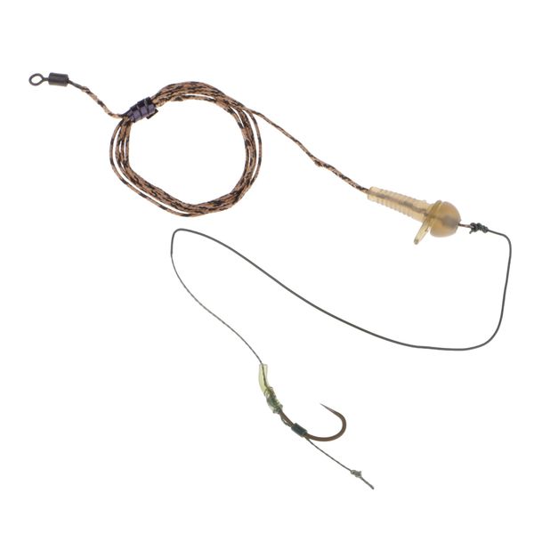 1 x braided line hair rigs carp fishing rig & safety swivel bait knot hook 
1 x braided line hair rigs carp fishing rig & safety swivel bait knot hook