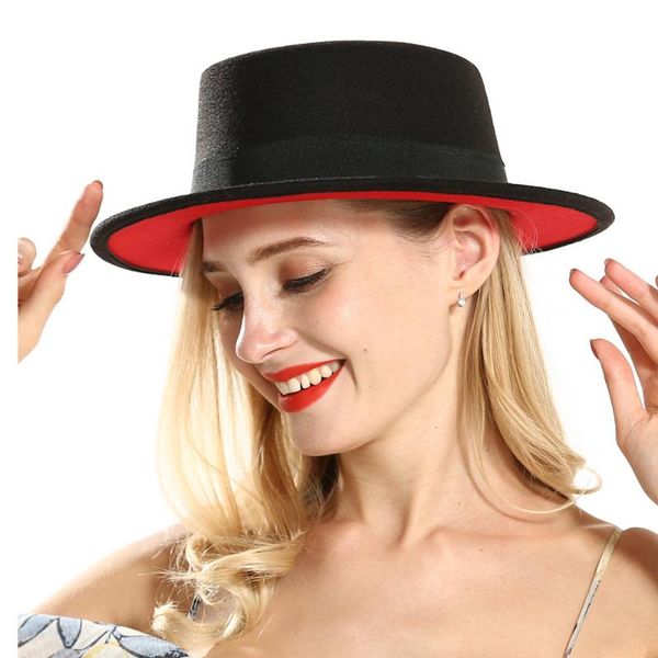 2020 men women black fedora hat wide brim wool hat for women outdoor fascinator, Blue;gray 
2020 men women black fedora hat wide brim wool hat for women outdoor fascinator, Blue;gray