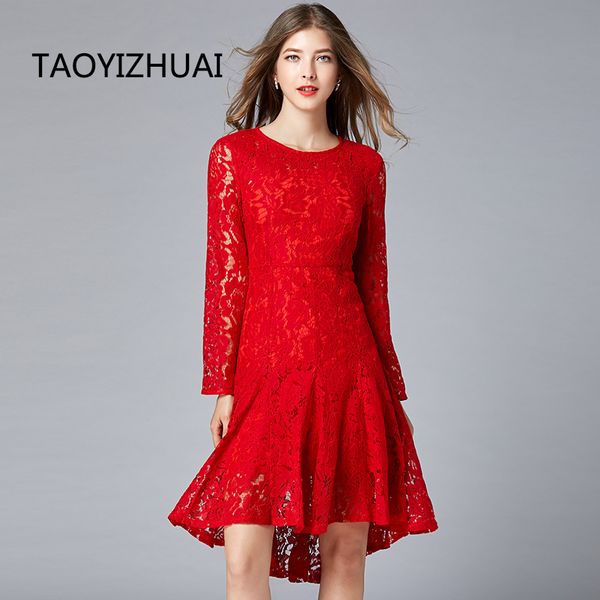 taoyizhuai new arrival spring lace crew neck long sleeve fishtail dress red lace slim party plus size lady ress16202, Black;pink
taoyizhuai new arrival spring lace crew neck long sleeve fishtail dress red lace slim party plus size lady ress16202, Black;pink