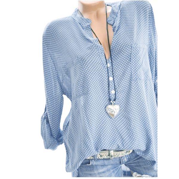 plus size 5xl womens and blouses 2018 feminina streetwear polka dot print long sleeve shirts long blouse ladies clothes, White
plus size 5xl womens and blouses 2018 feminina streetwear polka dot print long sleeve shirts long blouse ladies clothes, White