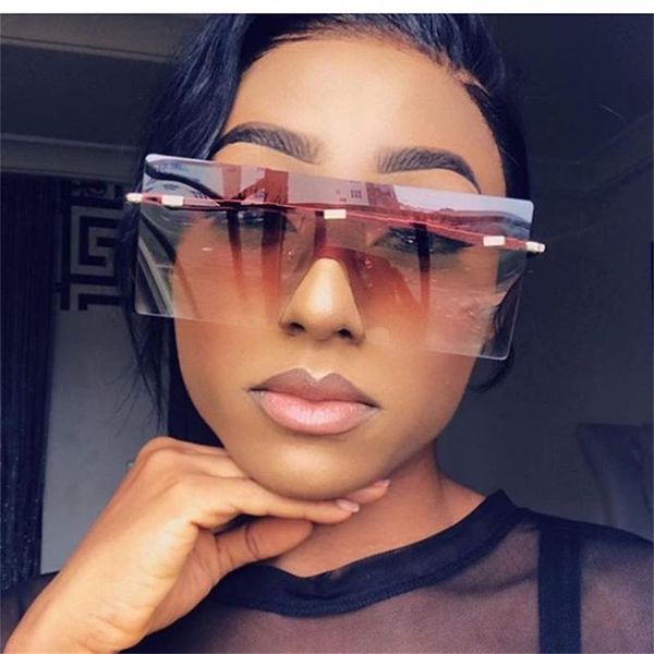 clear oversized square sunglasses women men fashion luxury flat rimless eyewear uv400 large pink shades oculos gafas, White;black
clear oversized square sunglasses women men fashion luxury flat rimless eyewear uv400 large pink shades oculos gafas, White;black