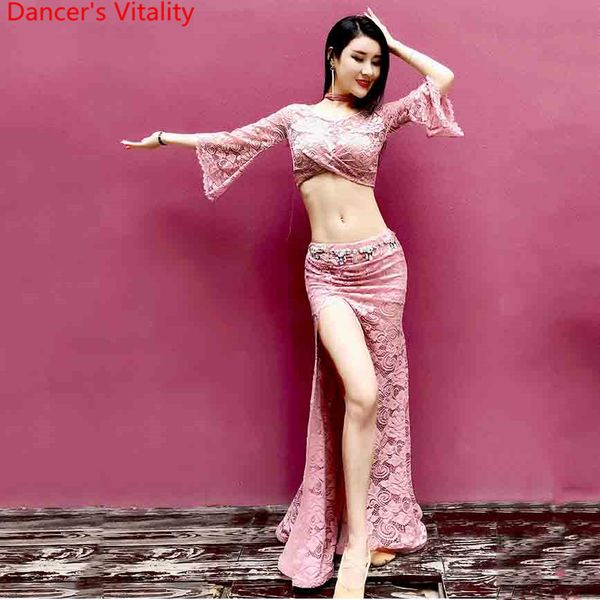 winter girls women belly dance flared sleeves splicing skirt competition dancewear lady oriental dance lace clothes, Black;red
winter girls women belly dance flared sleeves splicing skirt competition dancewear lady oriental dance lace clothes, Black;red