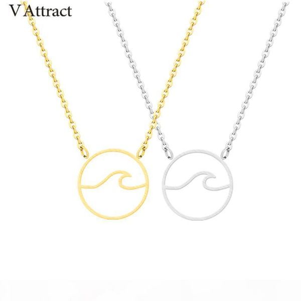 v attract 10pcs summer style simple sea wave pendant necklace women men beach jewelry stainless steel charm choker gold collier, Silver
v attract 10pcs summer style simple sea wave pendant necklace women men beach jewelry stainless steel charm choker gold collier, Silver