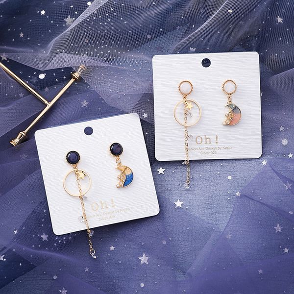korea style silver needle fashion asymmetry star moon earrings dream crystal drop earrings for girl women fashion accessories
korea style silver needle fashion asymmetry star moon earrings dream crystal drop earrings for girl women fashion accessories