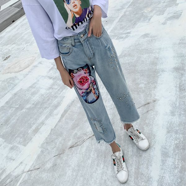 2019 summer wide leg pants jeans female loose denim trousers big size casual pants woman, Blue
2019 summer wide leg pants jeans female loose denim trousers big size casual pants woman, Blue
