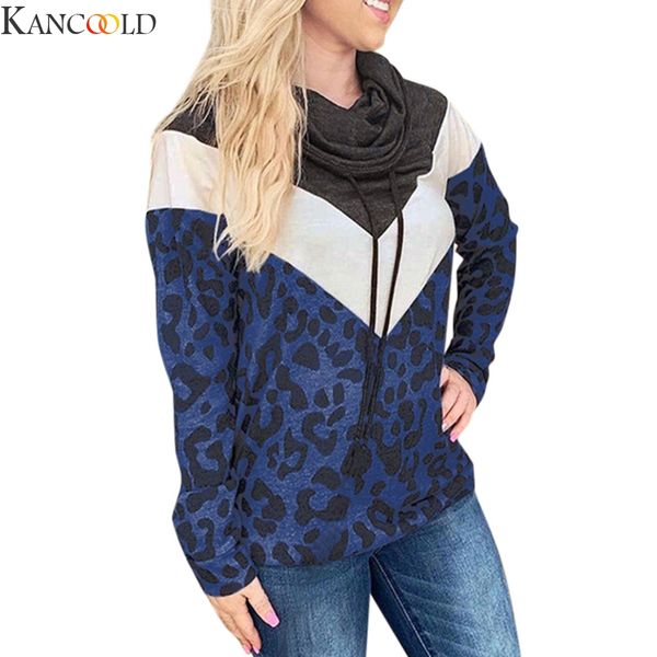 kancoold multicolor leopard contrast striped hoodie casual drawstring long sleeve sweatshirts women autumn pullovers, Black
kancoold multicolor leopard contrast striped hoodie casual drawstring long sleeve sweatshirts women autumn pullovers, Black