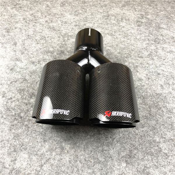 1 pcs full carbon fiber + glossy black stainless steel exhaust muffler pipes auto universal akrapovic car dual tips
1 pcs full carbon fiber + glossy black stainless steel exhaust muffler pipes auto universal akrapovic car dual tips