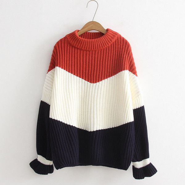 autumn winter patchwork elegant warm sweater women knitted jumpers long sleeve pullover sweaters and pullovers, White;black
autumn winter patchwork elegant warm sweater women knitted jumpers long sleeve pullover sweaters and pullovers, White;black