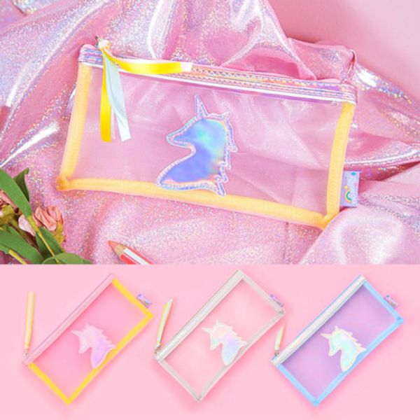new transparent paillette unicorn silica gel pvc plastic pencil bag pencil case cosmetic bag school supply
new transparent paillette unicorn silica gel pvc plastic pencil bag pencil case cosmetic bag school supply