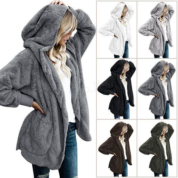 women plush sherpa hooded outerwear pocket hoodie coat warm sweater outdoor casual outwear warm plus size jacket overcoat ljja2844, Black;brown
women plush sherpa hooded outerwear pocket hoodie coat warm sweater outdoor casual outwear warm plus size jacket overcoat ljja2844, Black;brown