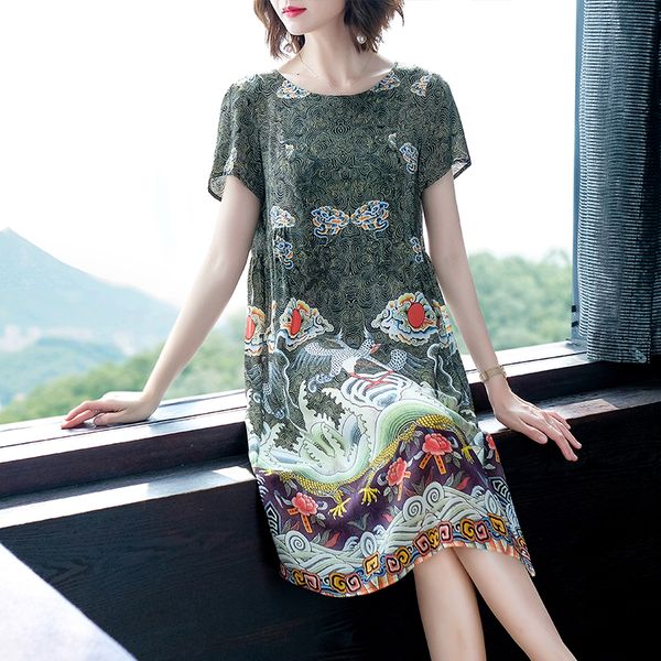 4xl plus size elegant silk dress 2019 summer casual vintage o-neck women dresses fashion patchwork print dresses vestidos, Black;gray
4xl plus size elegant silk dress 2019 summer casual vintage o-neck women dresses fashion patchwork print dresses vestidos, Black;gray